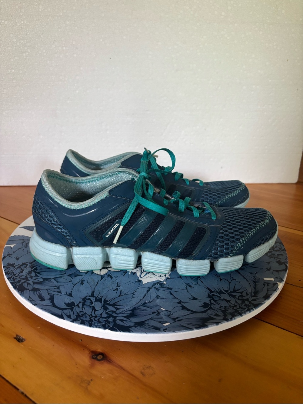 Adidas ClimaCool Blue Teal Running Shoes Sneakers 8.5